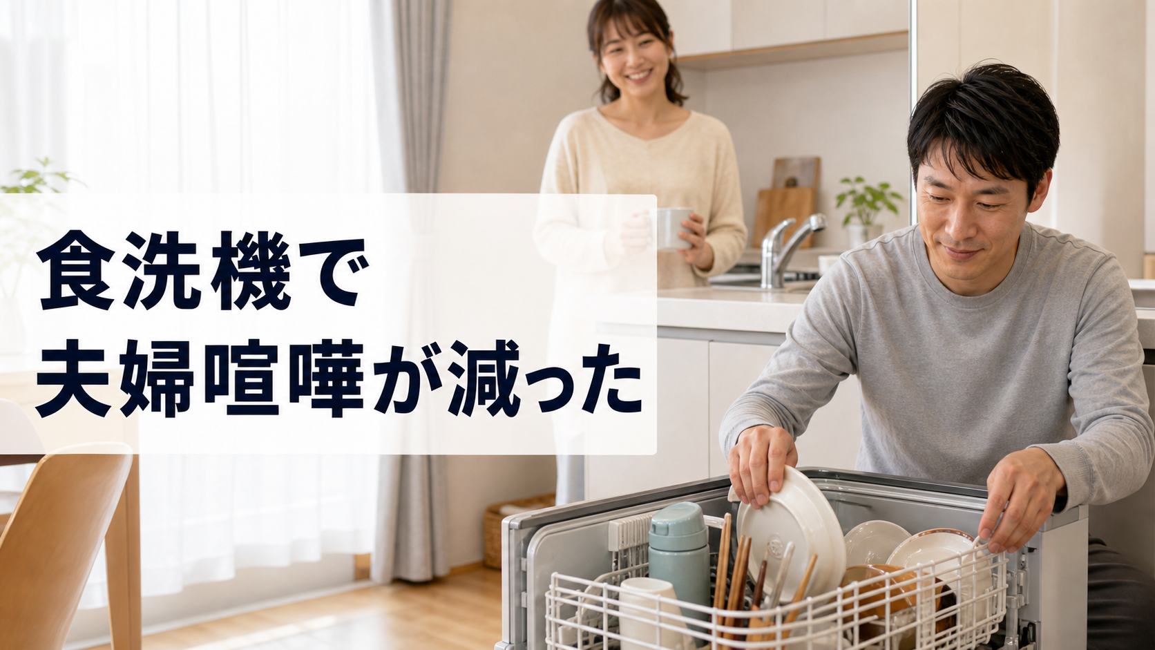 食洗機で食後の片付け負担を減らす時短家電のアイキャッチ画像