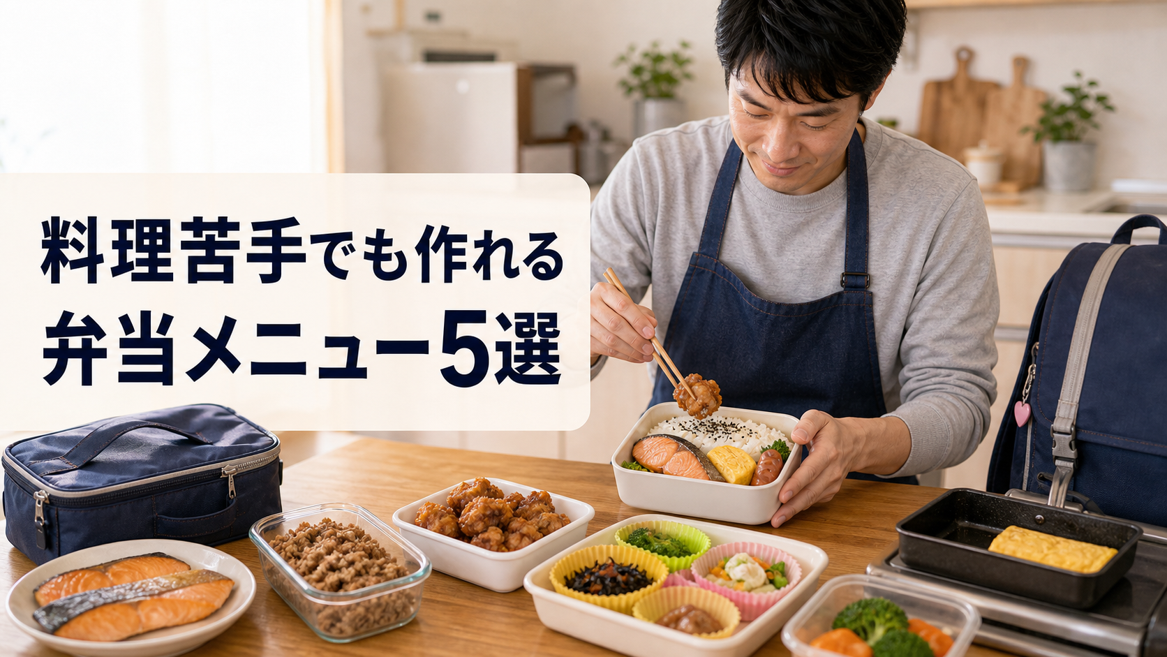料理が苦手な父親でも作れる高校生向け弁当メニュー5選のアイキャッチ画像