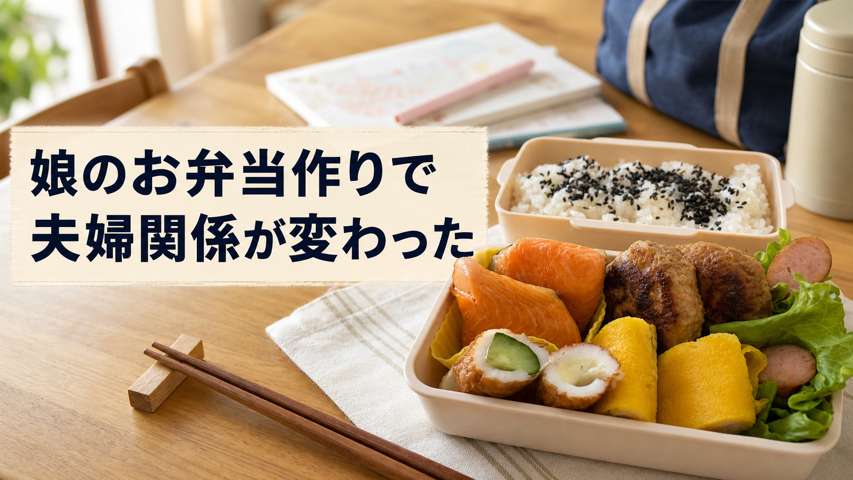 高校生の娘のために父親が作った手作り弁当